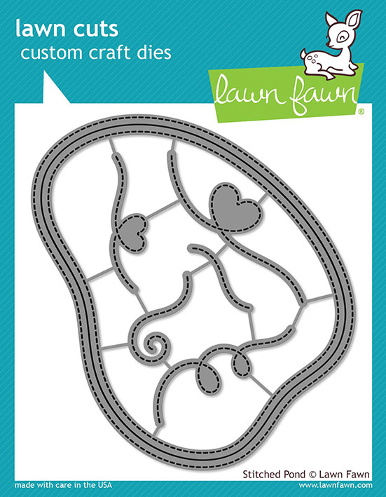 Lawn Fawn - stitched pond