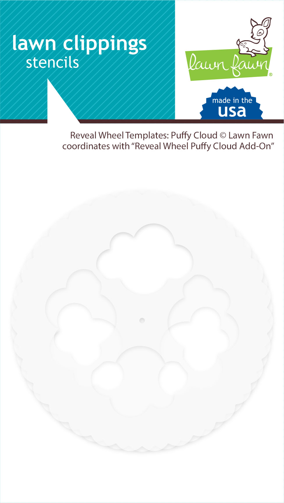 Lawn Fawn - reveal wheel templates: puffy cloud