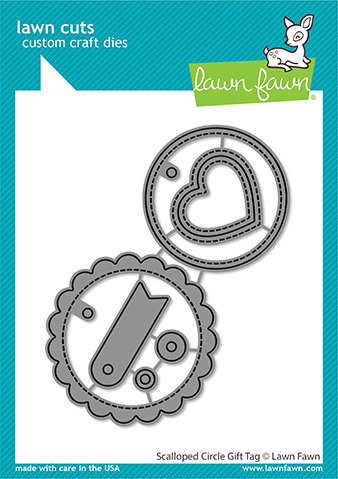 Lawn Fawn - scalloped circle gift tag
