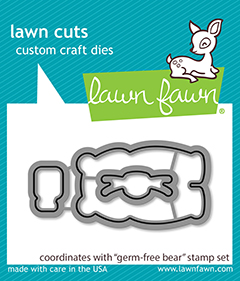Lawn Fawn - germ-free bear - lawn cuts