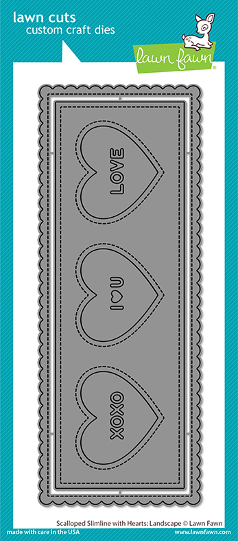 Lawn Fawn - scalloped slimline with hearts: landscape (SO)