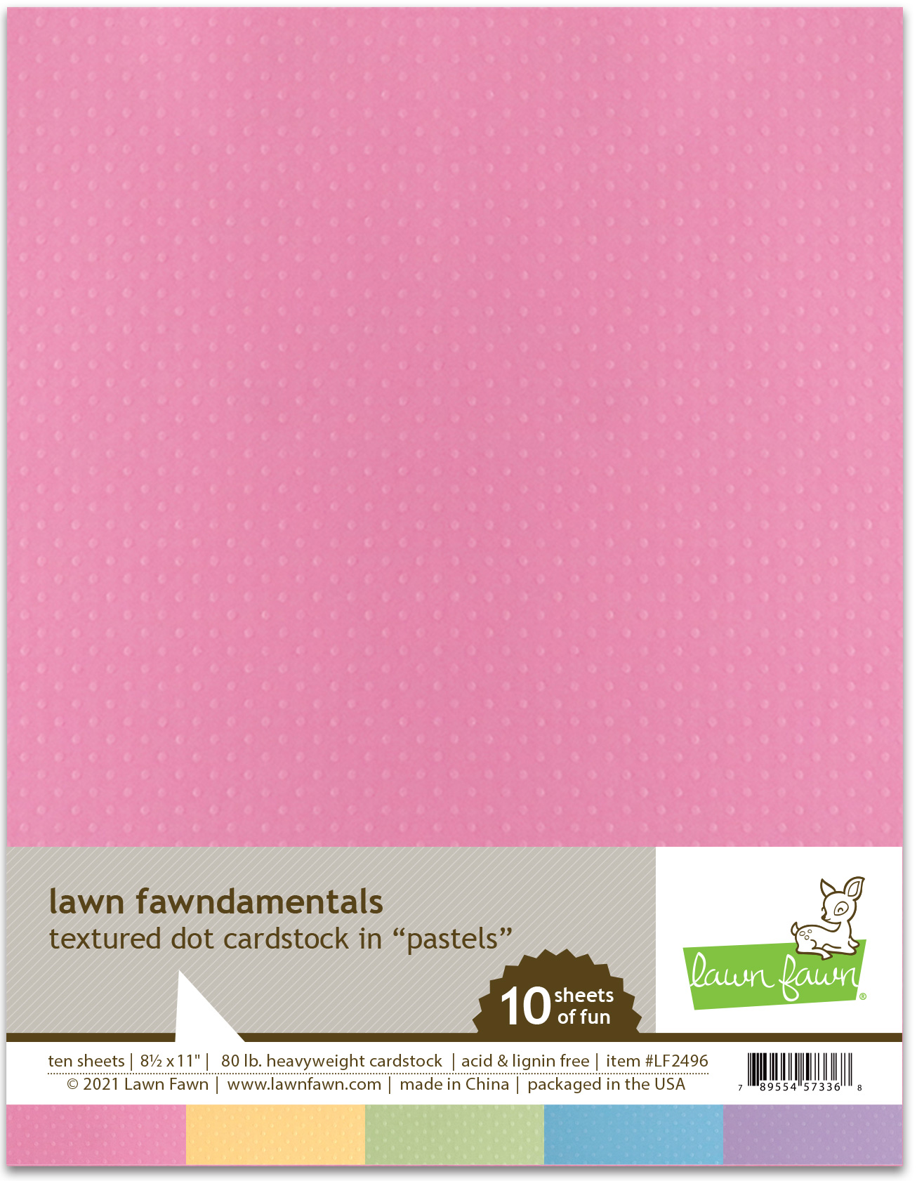 Lawn Fawn - textured dot cardstock - pastels