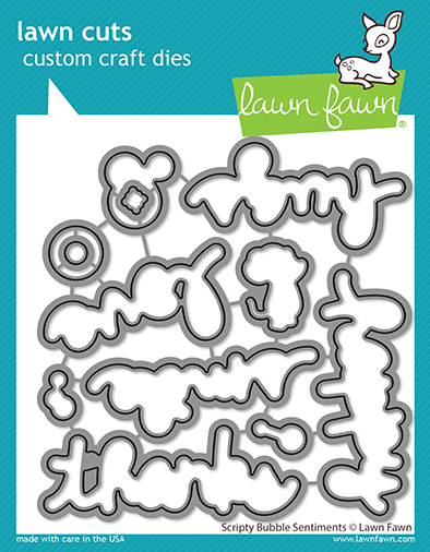Lawn Fawn - scripty bubble sentiments - lawn cuts