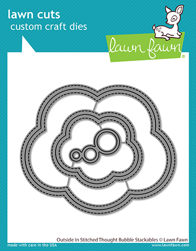 Lawn Fawn - outside in stitched thought bubble stackables