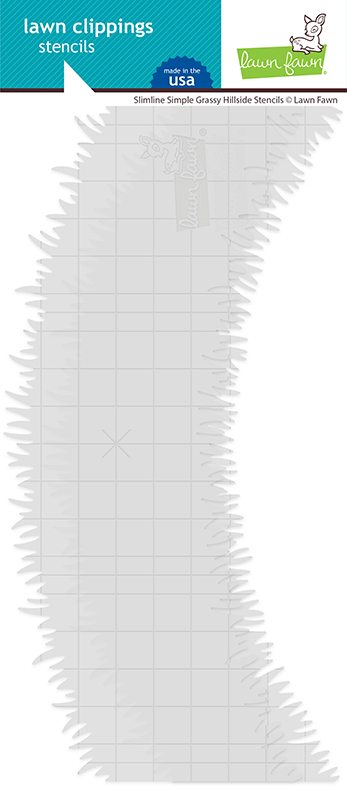 Lawn Fawn - slimline simple grassy hillside stencil