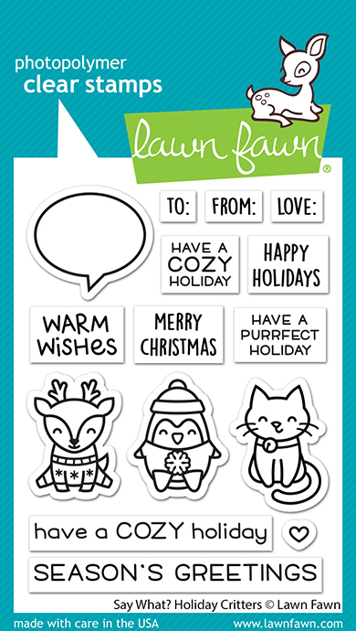 Lawn Fawn - say what? holiday critters