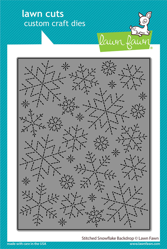Lawn Fawn - stitched snowflake backdrop