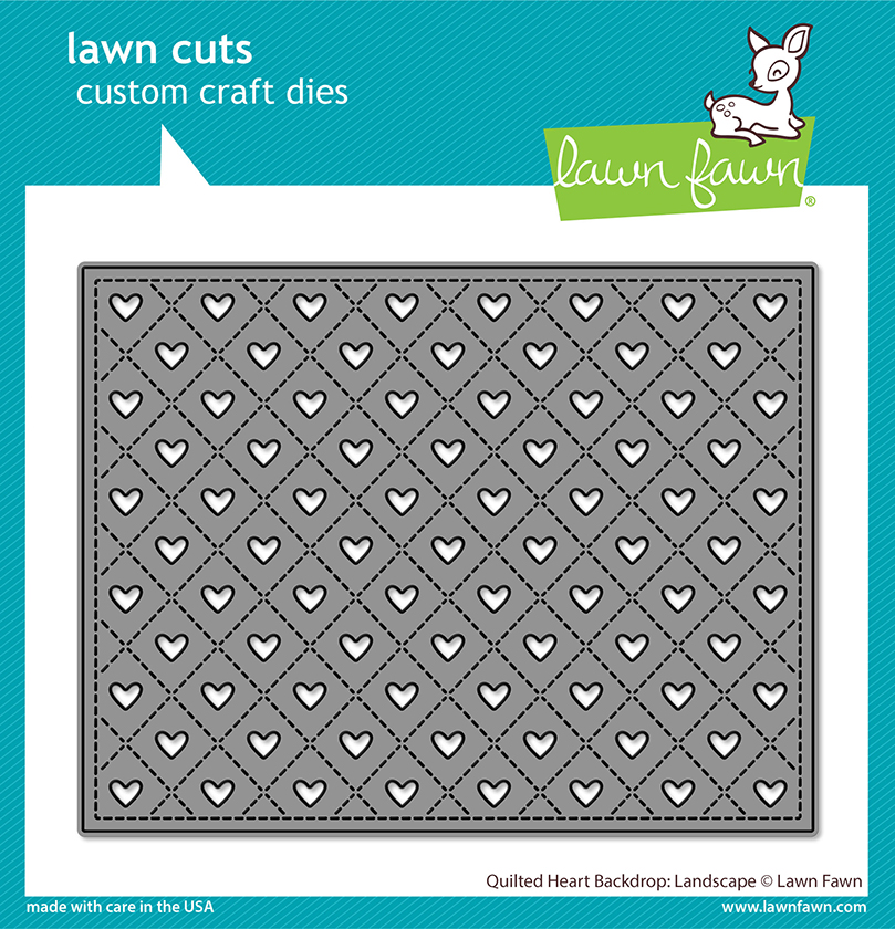 Lawn Fawn - quilted heart backdrop: landscape