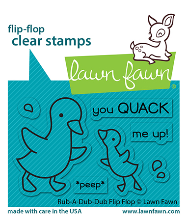 Lawn Fawn - rub-a-dub-dub flip-flop