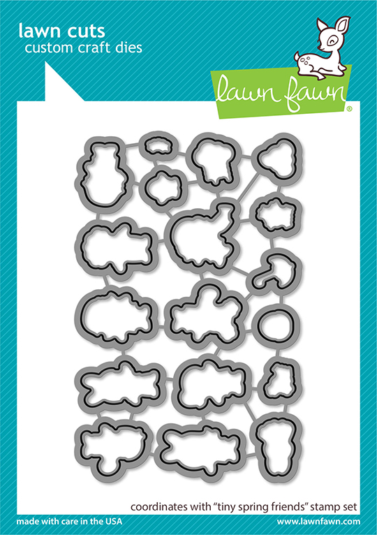 Lawn Fawn - tiny spring friends - lawn cuts