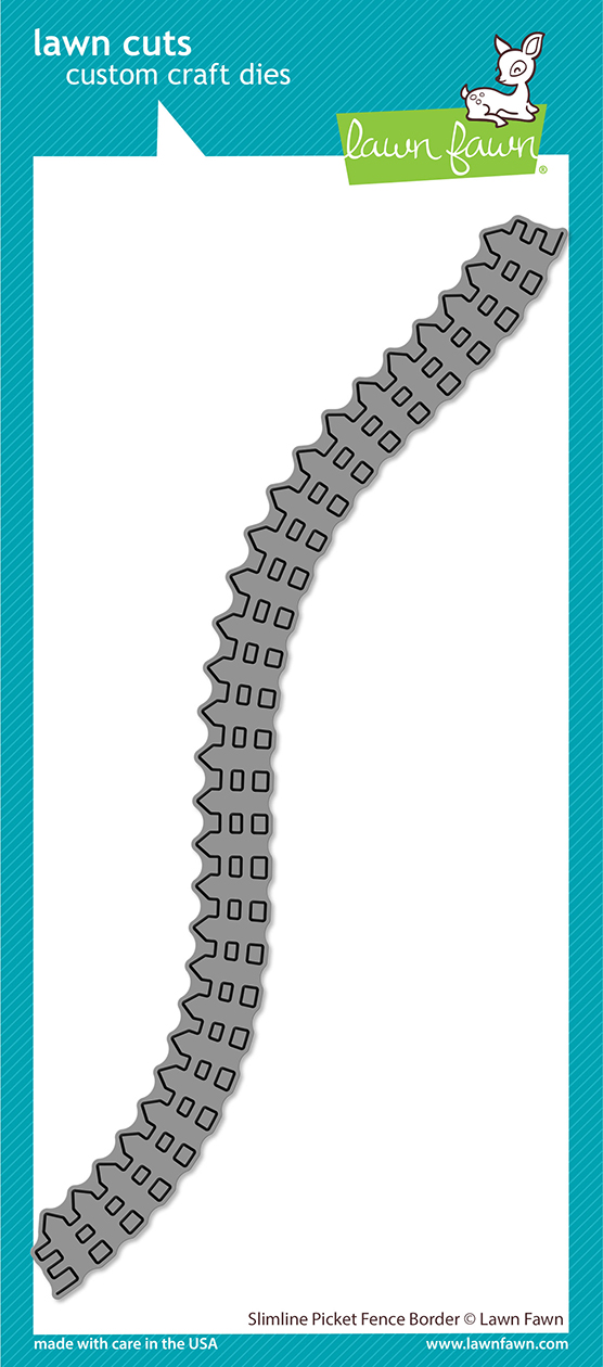 Lawn Fawn - slimline picket fence border