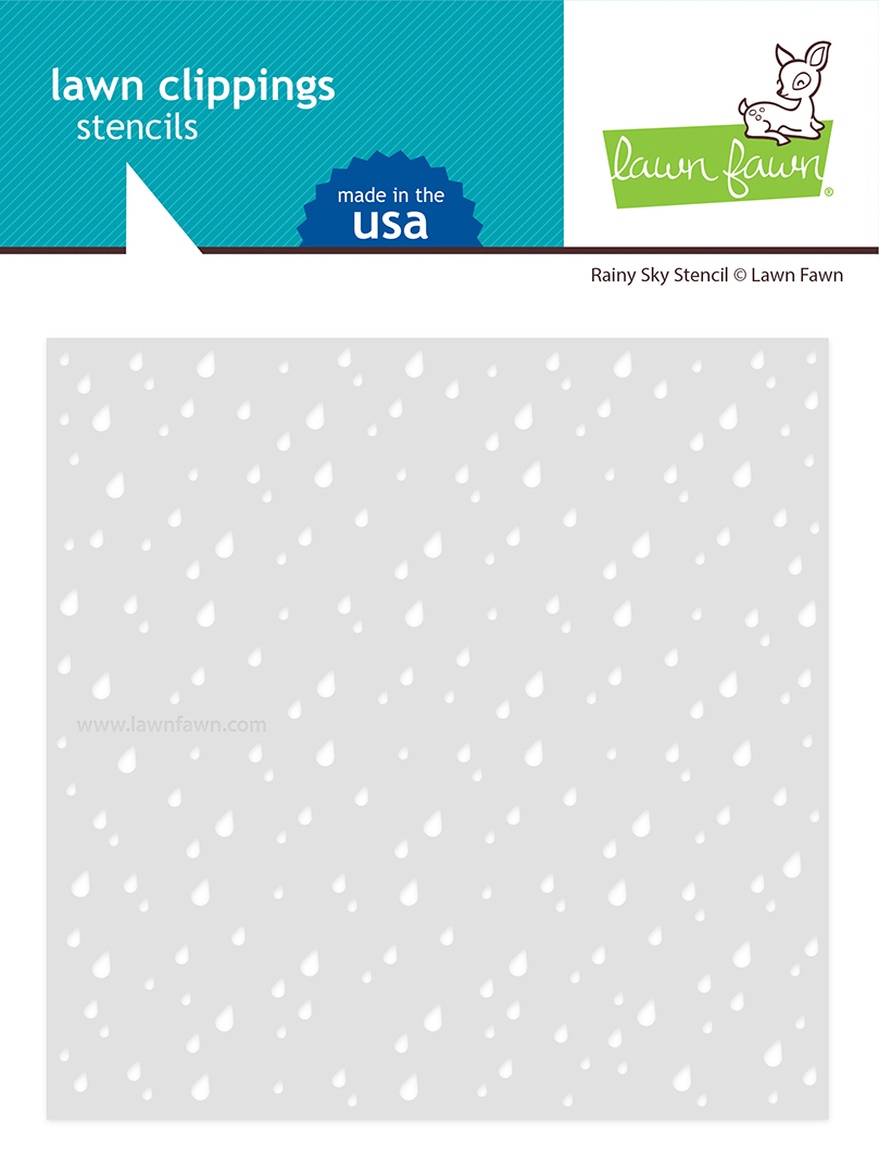 Lawn Fawn - rainy sky stencil