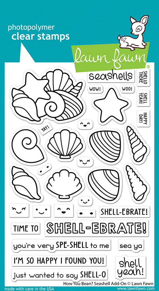 Lawn Fawn - how you bean? seashell add-on