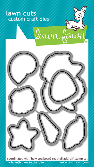 Lawn Fawn - how you bean? seashell add-on lawn cuts