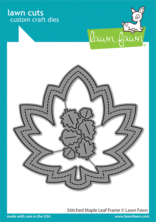 Lawn Fawn - stitched maple leaf frame
