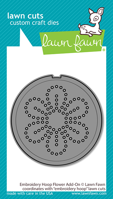 Lawn Fawn - embroidery hoop flower add-on 