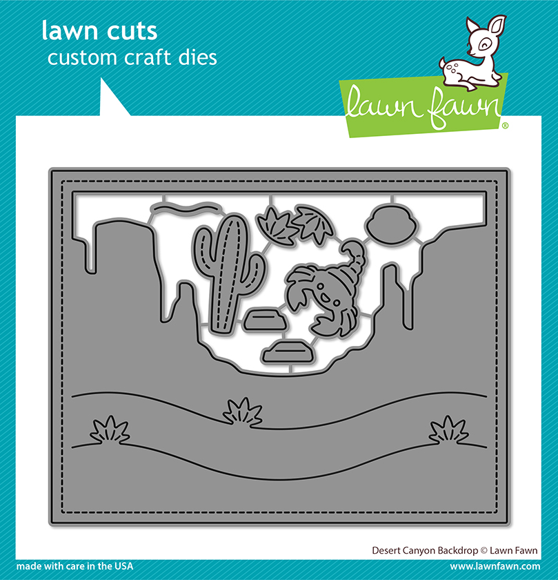 Lawn Fawn - desert canyon backdrop