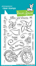 Lawn Fawn- Stamps - Cruising Through Life PLUS MATCHING DIE