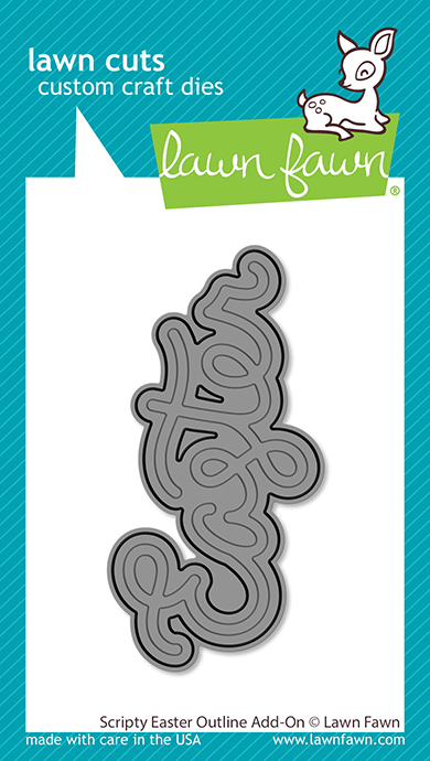 Lawn Fawn - scripty easter outline add-on