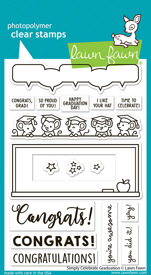 Lawn Fawn - simply celebrate graduation