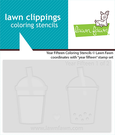 **NEW* - Lawn Fawn - year fifteen coloring stencils