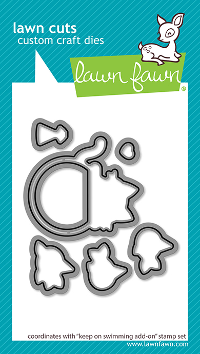 Lawn Fawn - keep on swimming add-on lawn cuts