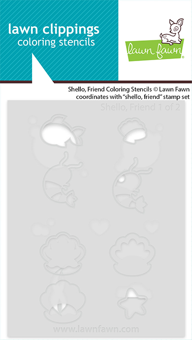 **NEW* - Lawn Fawn - shello, friend coloring stencils