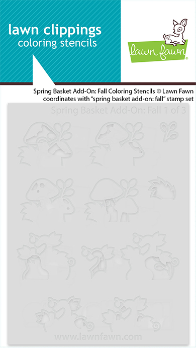 Lawn Fawn - spring basket add-on: fall coloring stencils