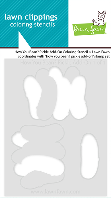 **NEW* - Lawn Fawn - how you bean? pickle add-on coloring stencil