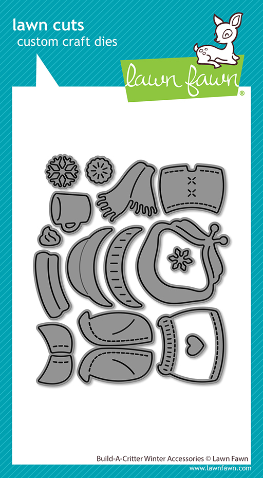 **NEW* - Lawn Fawn - build-a-critter winter accessories