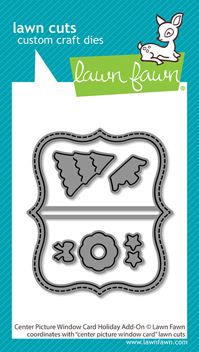 **NEW* - Lawn Fawn - center picture window card holiday add-on