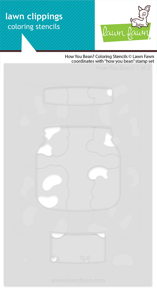 **NEW* - Lawn Fawn - how you bean? coloring stencils