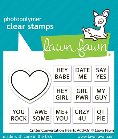 **NEW* - Lawn Fawn - critter conversation hearts add-on