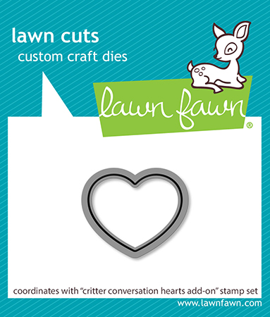 **NEW* - Lawn Fawn - critter conversation hearts add-on lawn cuts
