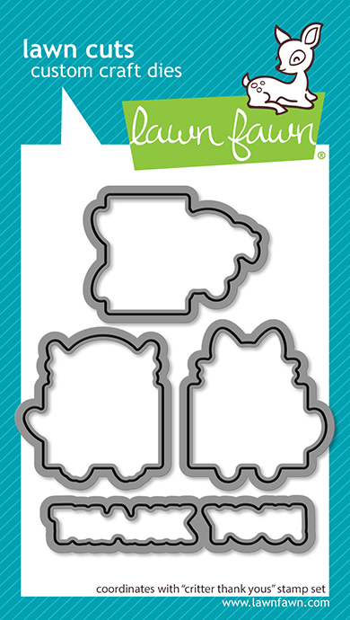 **NEW* - Lawn Fawn - critter thank yous lawn cuts