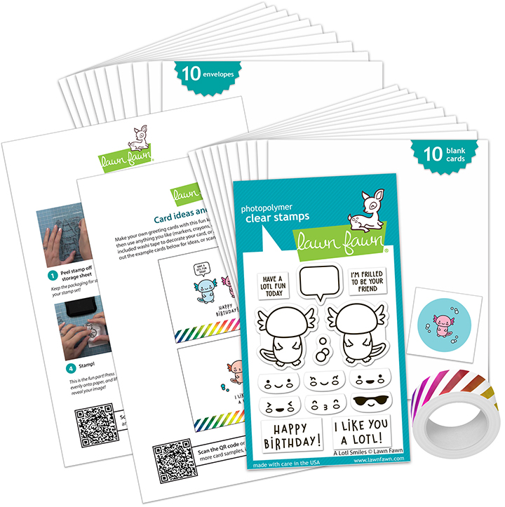 **NEW* - Lawn Fawn - a lotl smiles kids cardmaking kit: mini