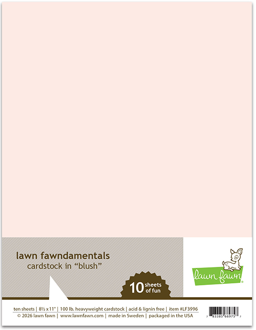 **NEW* - Lawn Fawn - blush cardstock