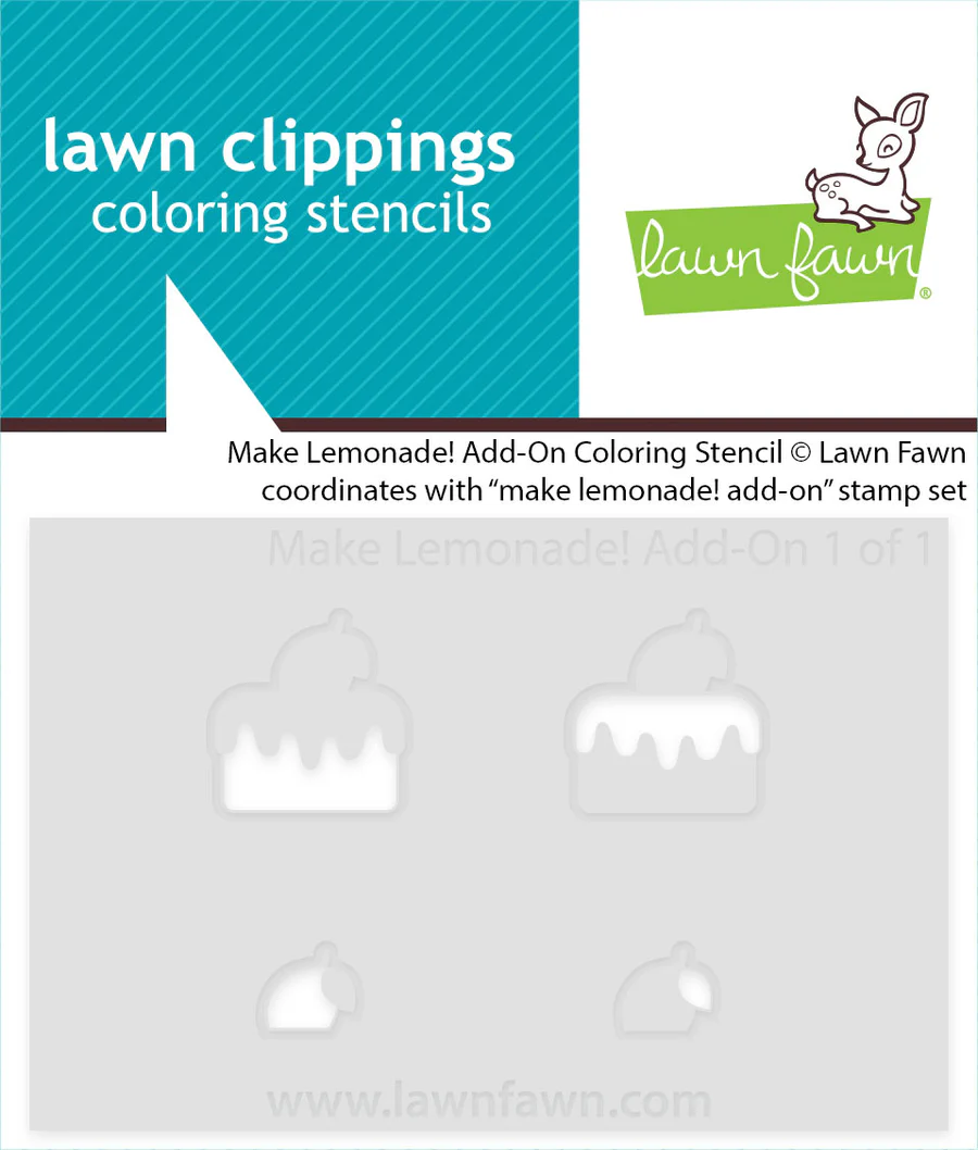 **NEW* - Lawn Fawn - make lemonade! add-on coloring stencil