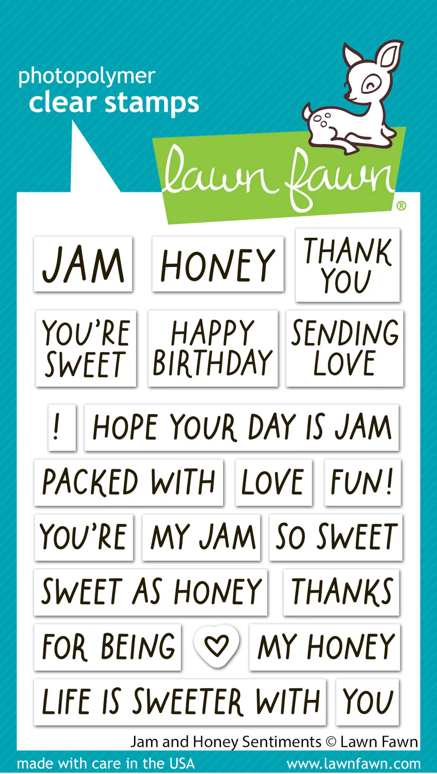 **NEW* - Lawn Fawn - jam and honey sentiments