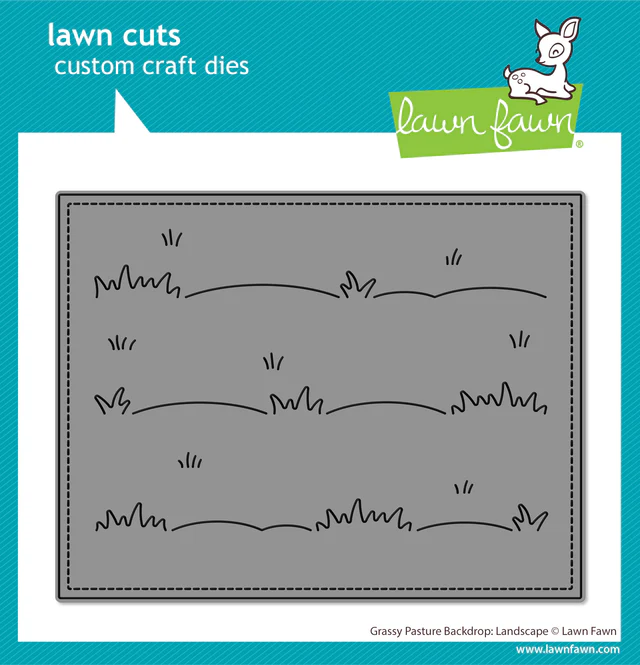 **NEW* - Lawn Fawn - grassy pasture backdrop: landscape
