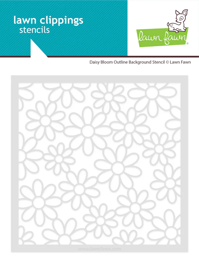 **NEW* - Lawn Fawn - daisy bloom outline background stencil