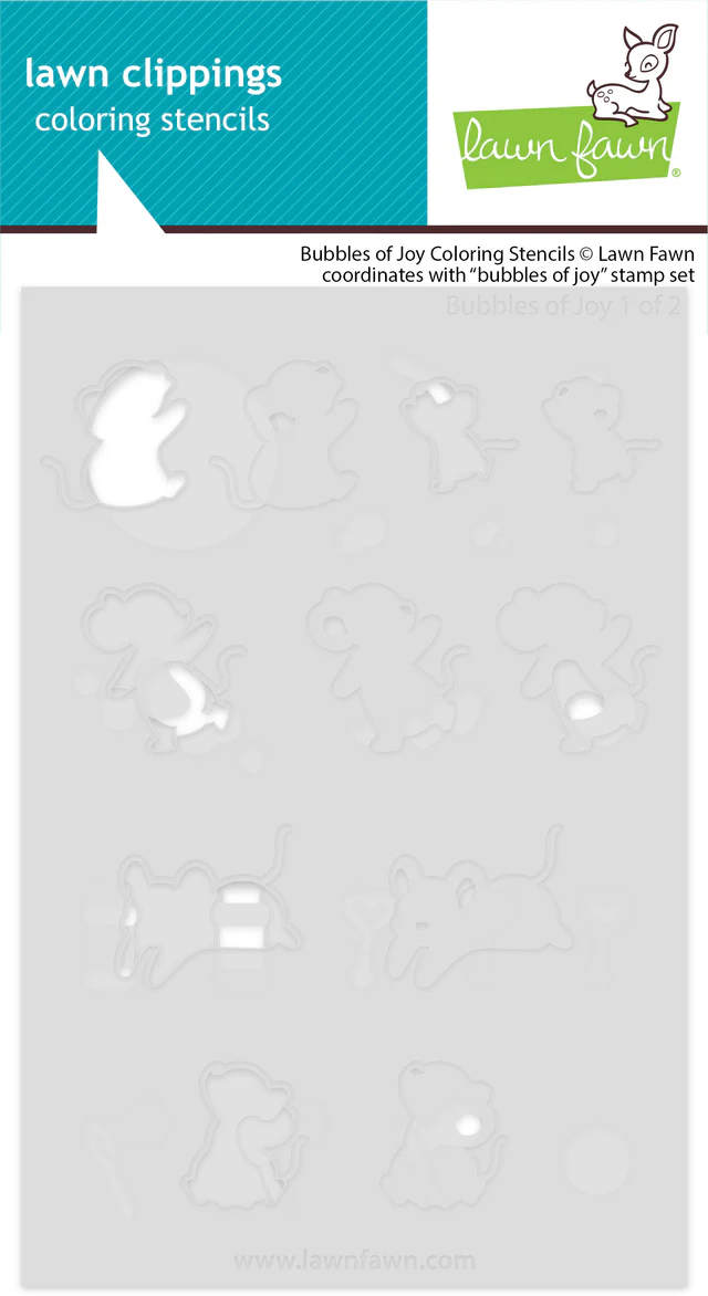 **NEW* - Lawn Fawn - bubbles of joy coloring stencils