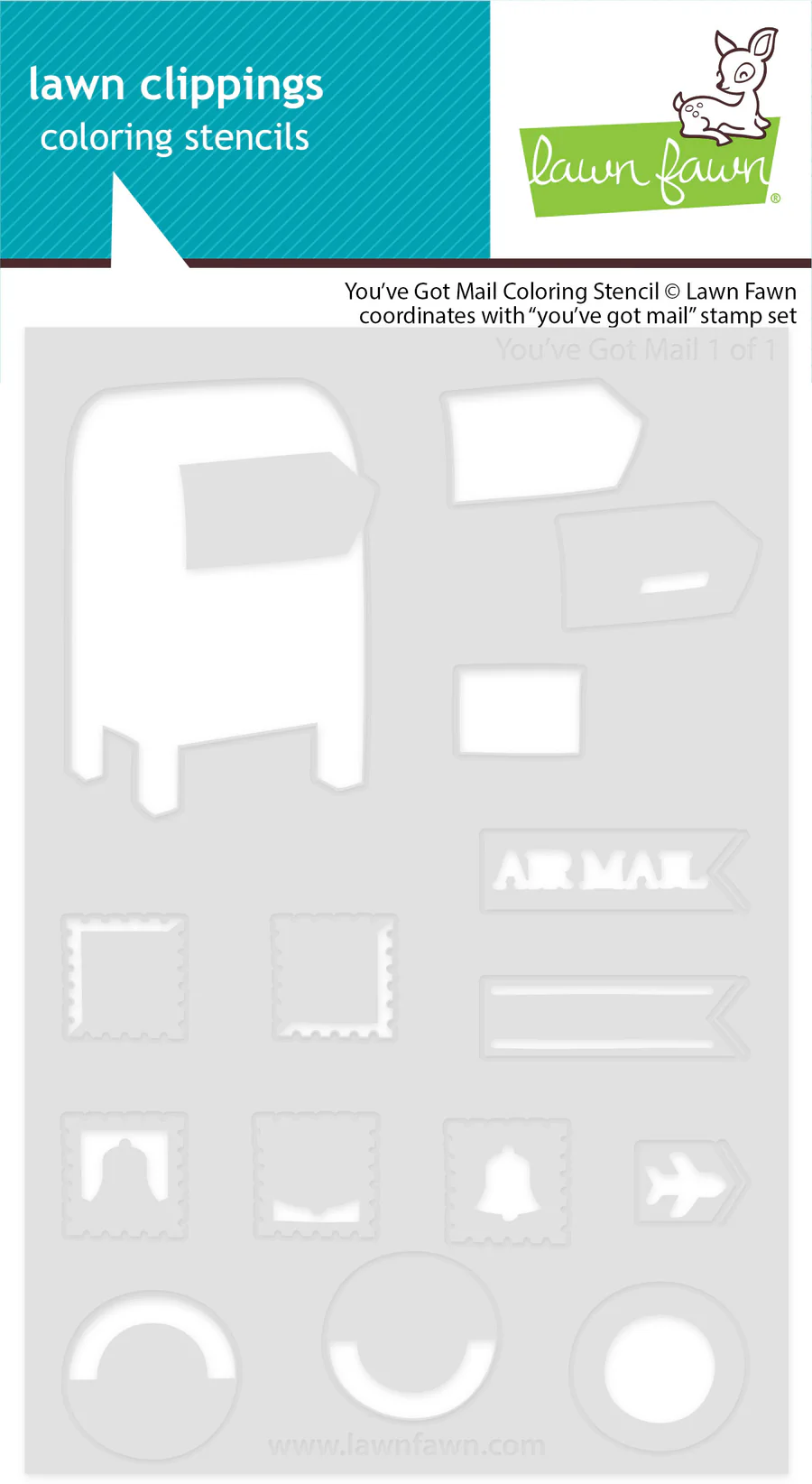***NEW* - Lawn Fawn- You've Got Mail coloring stencil