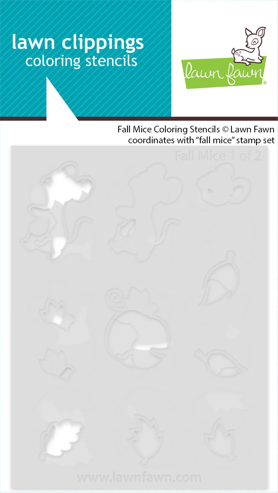 **NEW* - Lawn Fawn - fall mice coloring stencils