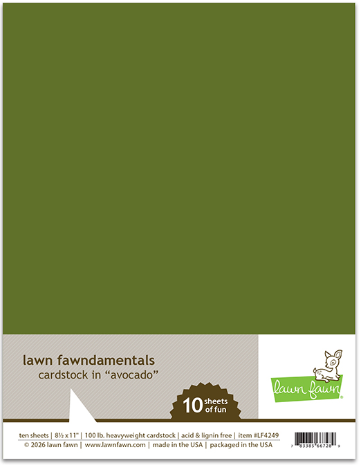 **NEW* - Lawn Fawn - avocado cardstock