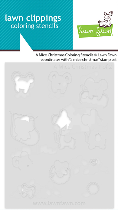 **NEW* - Lawn Fawn - a mice christmas coloring stencils