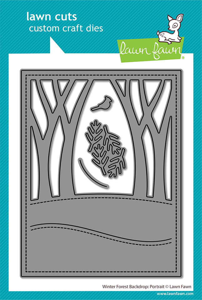 **NEW* - Lawn Fawn - winter forest backdrop: portrait