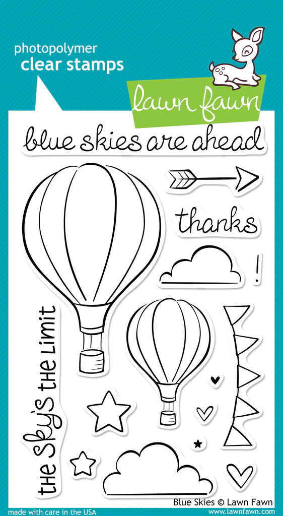 Lawn Fawn - blue skies STAMP WITH MATCHING DIE