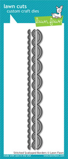 Lawn Fawn- Lawn Cuts - Stitched Scalloped Border Dies