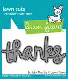 Lawn Fawn- Lawn Cuts - Scripty Thanks Dies